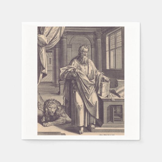 Saint Mark, Evangelist Serviette (Vorderseite)