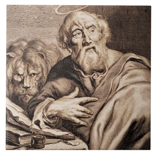 Saint Mark, Evangelist und Martyr Fliese (Vorderseite)