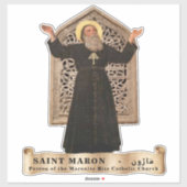 Saint Maron, Maronite Church Sticker (Blatt)