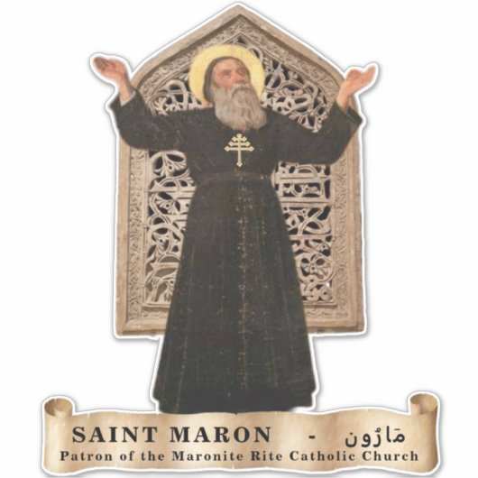 Saint Maron, Maronite Church Sticker (Vorderseite)