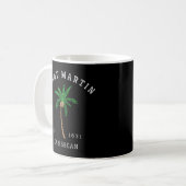 Saint Martin Colorful Caribbean Palm Tree Novelty Kaffeetasse (Vorderseite Links)