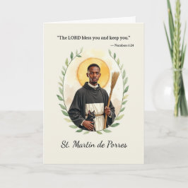 Saint Martin de Porres Gods Frieden mit der Schrif Karte