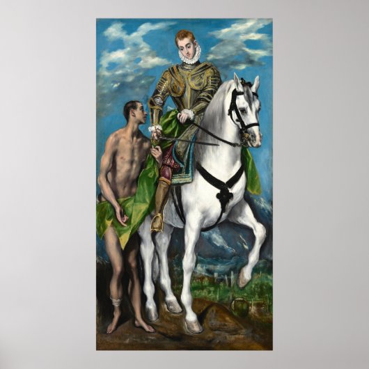 Saint Martin - El Greco, griechisches Kunstposter Poster (Vorne)