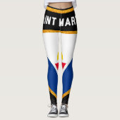 Saint Martin Flag Leggings (Vorderseite)