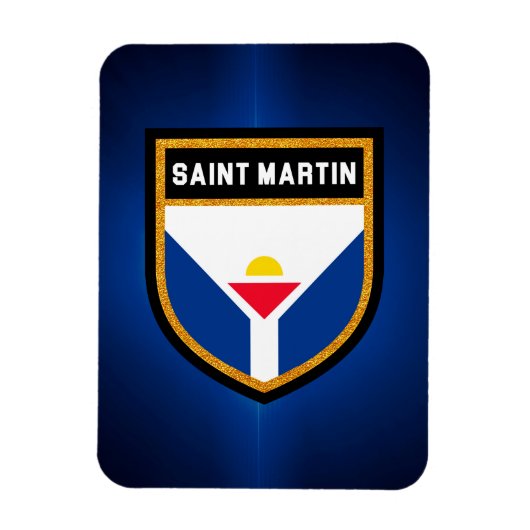 Saint Martin Flag Magnet (Vertikal)