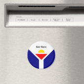 Saint Martin Flag Magnet (In Situ (Geschirrspüler))