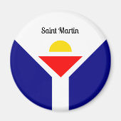 Saint Martin Flag Magnet (Vorne)