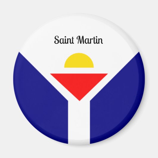 Saint Martin Flag Magnet (Vorne)
