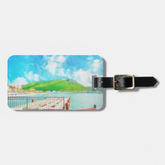 Saint Martin Gepäckanhänger (Vorderseite horizontal)