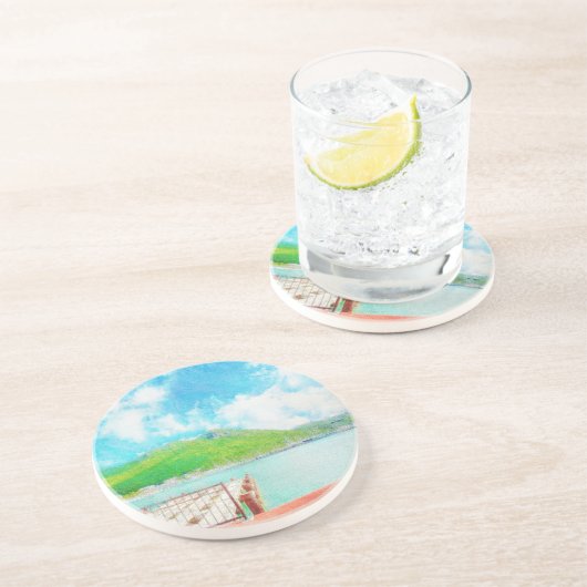 Saint Martin Getränkeuntersetzer (Seite)