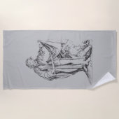 Saint Martin mit einem Beggar Strandtuch (Vorderseite)