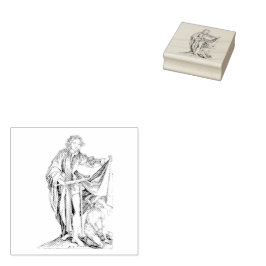 Saint Martin mit einer Beggar-Kautschuk-Briefmarke Gummistempel