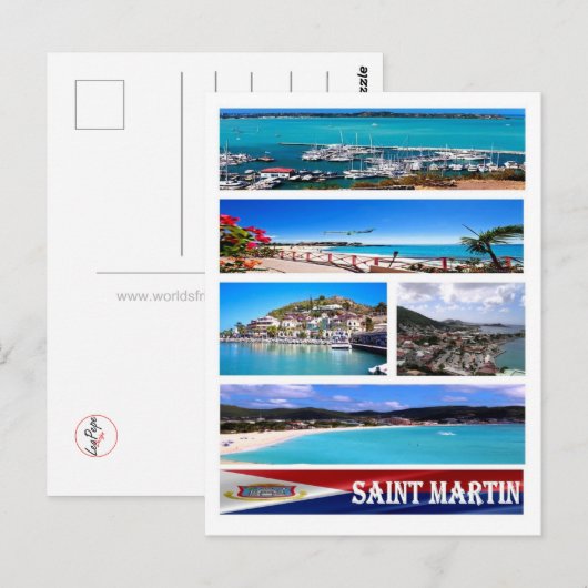 Saint Martin - Mosaic - Postkarte (Vorne/Hinten)