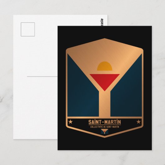 Saint Martin Postkarte (Vorne/Hinten)