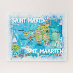Saint-Martin Sint Maarten Antilles Reiseplan Puzzle
