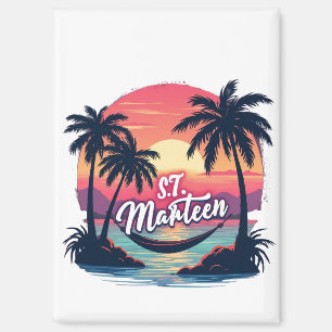 Saint-Martin-Sonnenuntergang-Magnet   Magnet