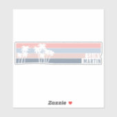 Saint Martin St Maarten Island Aufkleber (Blatt)