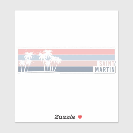 Saint Martin St Maarten Island Aufkleber (Blatt)