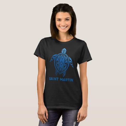 Saint Martin St Maarten St Martin Tropical Blue Se T-Shirt (Vorne ganz)