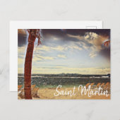 Saint Martin ST. Maarten Watercolor Art Postkarte (Vorne/Hinten)