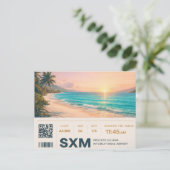 Saint Martin SXM Bordkarte Sonnenuntergang Postkarte (Stehend Vorderseite)