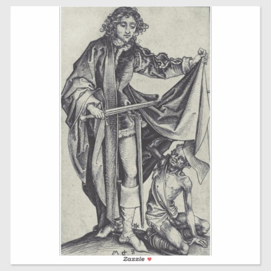 Saint Martin von Tours Aufkleber (Blatt)