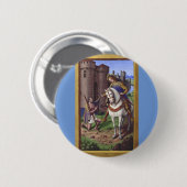 Saint Martin von Tours schneidet seinen Mantel in Button (Vorne & Hinten)