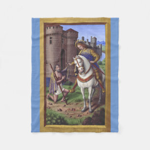 Saint Martin von Tours schneidet seinen Mantel in  Fleecedecke