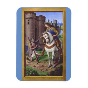 Saint Martin von Tours schneidet seinen Mantel in Magnet