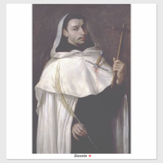 Saint Martyr Angelus von Jerusalem Aufkleber (Blatt)