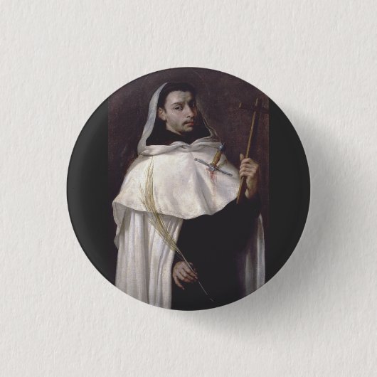 Saint Martyr Angelus von Jerusalem Button (Vorderseite)