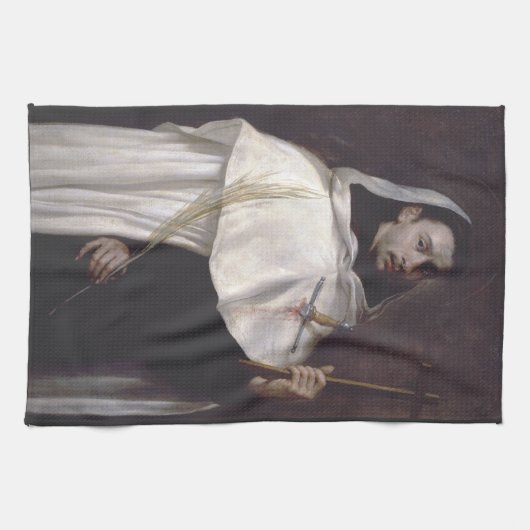 Saint Martyr Angelus von Jerusalem Geschirrtuch (Horizontal)