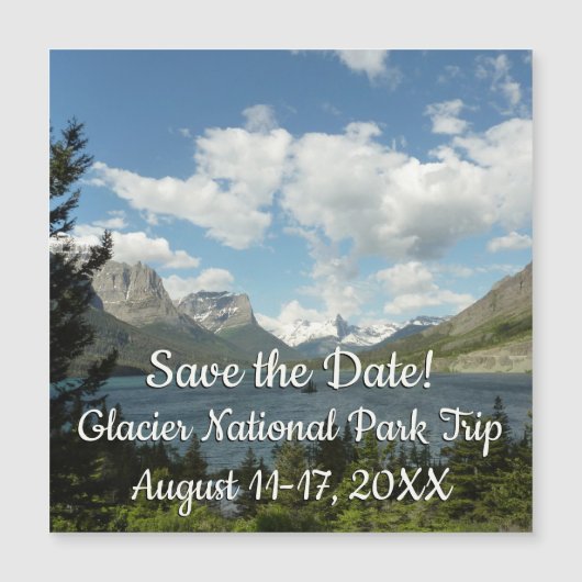 Saint Mary Lake II am Glacier National Park Magnetkarte (Vorderseite)