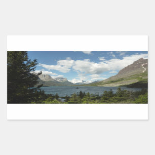 Saint Mary Lake II am Glacier National Park Rechteckiger Aufkleber