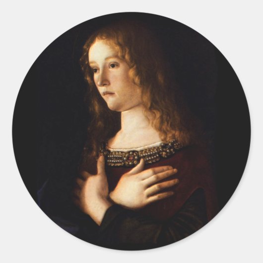 Saint Mary Magdalene - Bellini Runder Aufkleber (Vorderseite)