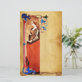 SAINT MARY MAGDALENE FLORENTINE FLORAL PARCHMENT BRIEFPAPIER (Stehend Vorderseite)