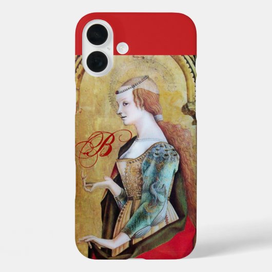 SAINT MARY MAGDALENE MONOGRAM Gelb, rot Case-Mate iPhone Hülle (Rückseite)