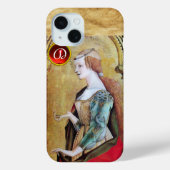 SAINT MARY MAGDALENE Parchment Ruby Gem Monogram Case-Mate iPhone Hülle (Rückseite)