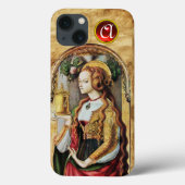SAINT MARY MAGDALENE Parchment Ruby Gem Monogram Case-Mate iPhone Hülle (Rückseite)