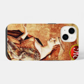 SAINT MARY MAGDALENE Parchment Ruby Gem Monogram iPhone Hülle (Rückseite (Horizontal))