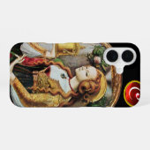 SAINT MARY MAGDALENE Ruby Gem Monogram ,Black iPhone 16 Hülle (Rückseite (Horizontal))