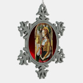 SAINT MARY MAGDALENE SCHNEEFLOCKEN Zinn-Ornament (Links)