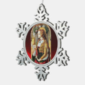 SAINT MARY MAGDALENE SCHNEEFLOCKEN Zinn-Ornament (Rechts)