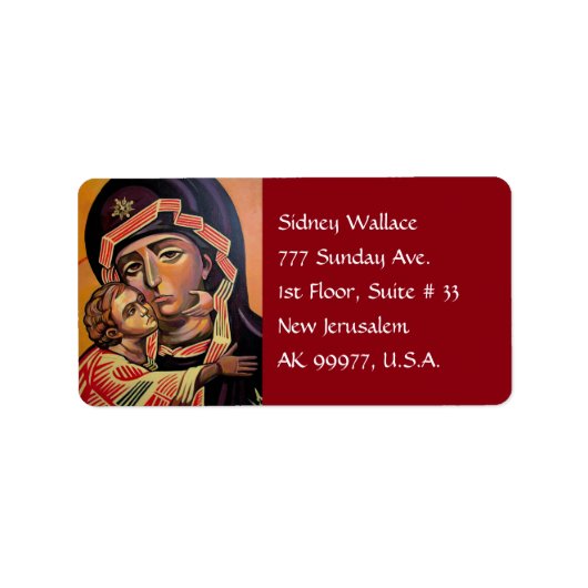 Saint Mary Teotokos Adressaufkleber (Vorne)