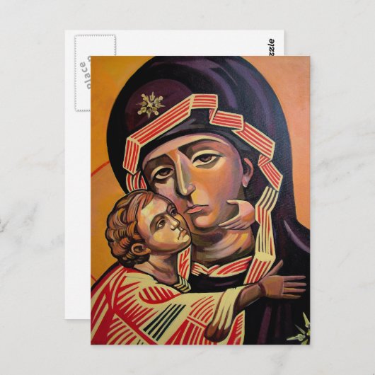 Saint Mary Teotokos Postkarte (Vorne/Hinten)