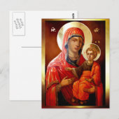 Saint Mary Teotokos Postkarte (Vorne/Hinten)