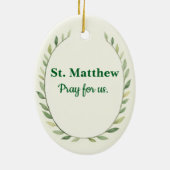 Saint Matthew God's Peace and Blessings Scripture Keramik Ornament (Hinten)