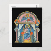 Saint Matthew Mittelalterliches Manuskript Kunst Postkarte (Vorne/Hinten)