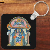 Saint Matthew Mittelalterliches Manuskript Kunst Schlüsselanhänger (Rückseite)