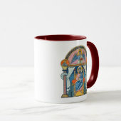 Saint Matthew Mittelalterliches Manuskript Kunst Tasse (VorderseiteRechts)